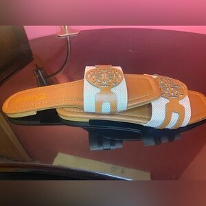 Natural Lien Sandals